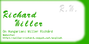 richard willer business card